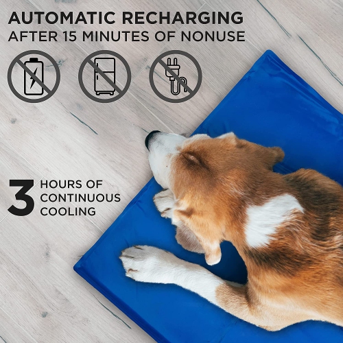 Arf Pets Dog Self Cooling Mat Pad for Kennels, Crates and Beds, Non-Toxic, Durable Solid Cooling Gel Material. No Refrigeration or Electricity