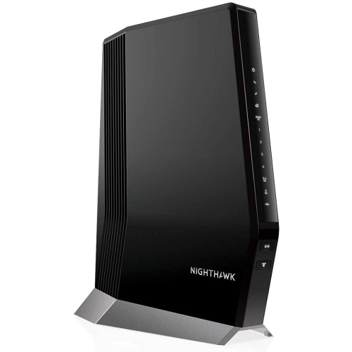 NETGEAR - Nighthawk Cable Modem With Built-in Wi-Fi 6 Router - Black - Refurbished