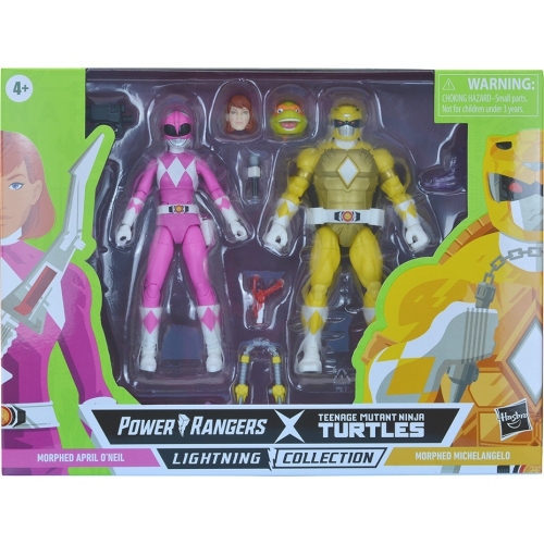 Power Rangers Teenage Mutant Ninja Turtles 6" Figure Lightning Collection 2-Pack - Morphed Michelangelo & April O’Neil