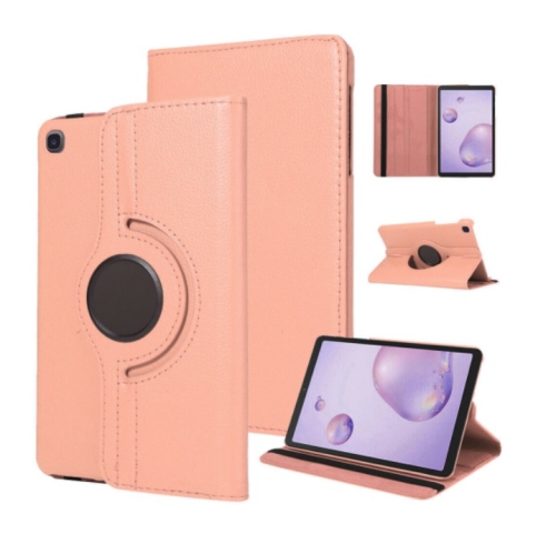 CC  Topsave 360 Rotating Pu Leather Tablet Case for Samsung Tab A7 Lite 8.7"(2021) T220, Rose In Gold