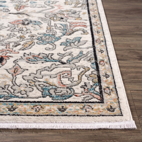 La Dole Rugs Traditional Persian Oriental Paisly Ivory Grey Teal Turquoise Red Orange Area Rug Living Room Bedroom Carpet Tapis 3'11"x5'3"