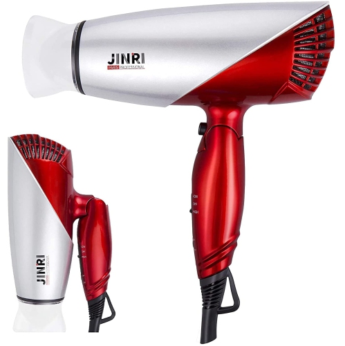 JINRI Travel Hair Blow Dryer 1875 Watt, Foldable Lightweight (Silver red) |  Best Buy Canada