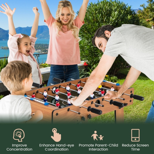 Topbuy 27" Folding Foosball Table Soccer Game Christmas Gift Football Sports Indoor