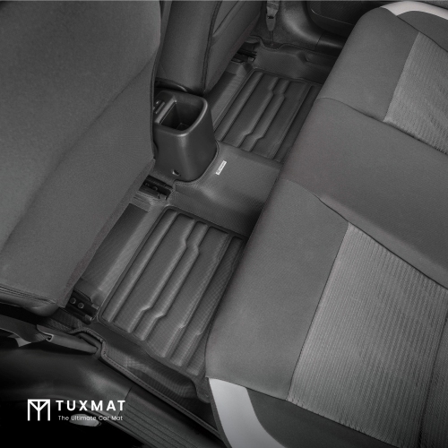 TuxMat - For Nissan Versa 2020-2026 Models - Custom Car Mats - Maximum Coverage, All Weather, Laser Measured - This Full Set Includes 1st and 2nd Rows