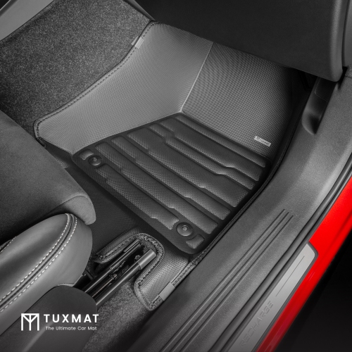 TuxMat - For Volvo XC40 Recharge 2021-2024 Models - Custom Car Mats - Maximum Coverage, All Weather, Laser Measured - This Full Set Includes 1st and