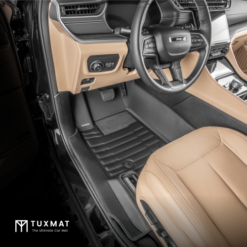 TuxMat - For Jeep Grand Cherokee L 7-Seater 2021-2026 Models - Custom Car Mats - Maximum Coverage, All Weather, Laser Measured - This Full Set