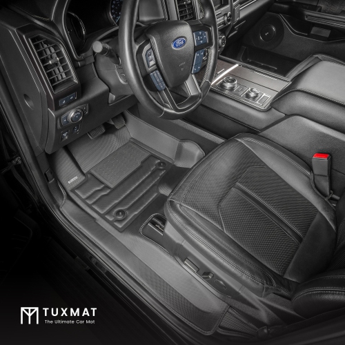 TuxMat - For Ford Expedition 7-Seater 2018-2024 Models - Custom Car Mats - Maximum Coverage, All Weather, Laser Measured - This Full Set Includes