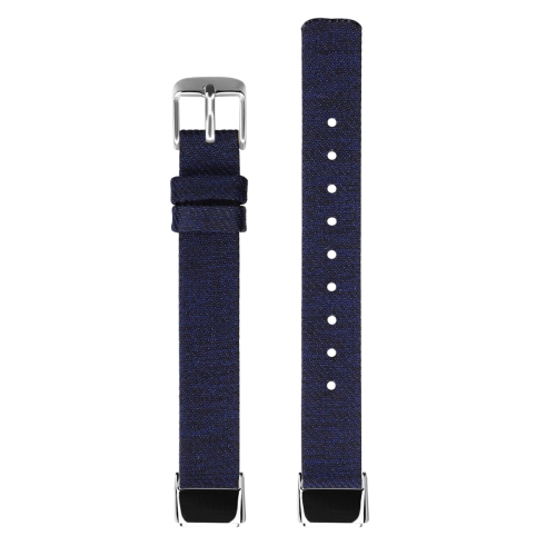 STRAPSCO  Textured Canvas Watch Band Strap for Fitbit Luxe - Medium-Long - Darkest In Blue