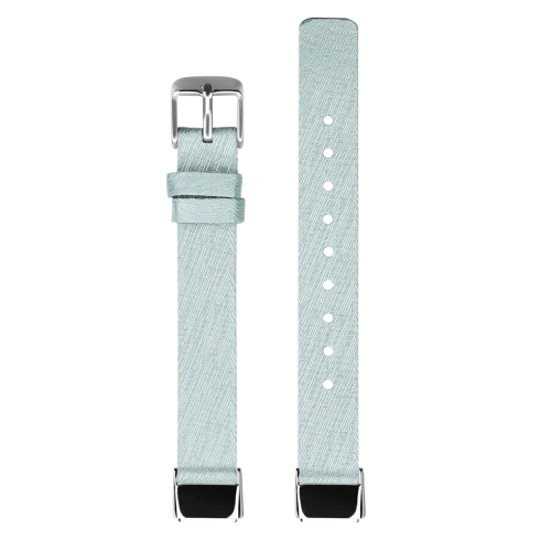 STRAPSCO  Textured Canvas Watch Band Strap for Fitbit Luxe - Short-Medium - Silver In Blue