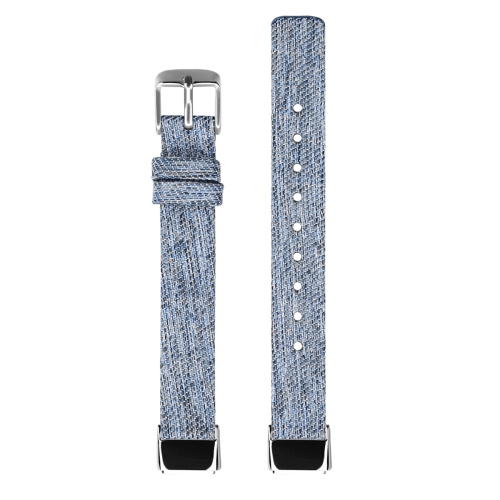 StrapsCo Textured Canvas Watch Band Strap for Fitbit Luxe - Short-Medium - Denim