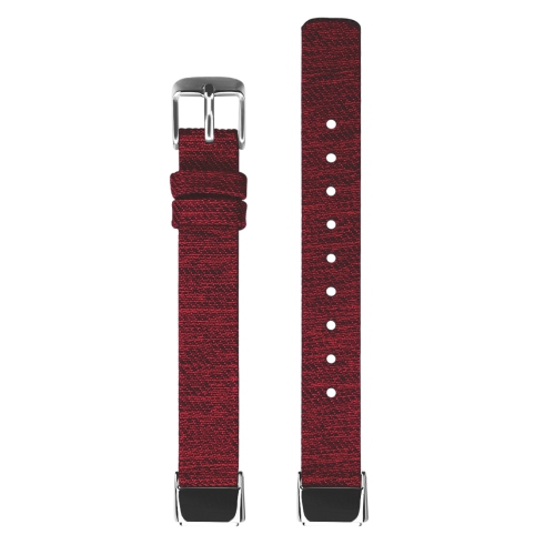 STRAPSCO  Textu Canvas Watch Band Strap for Fitbit Luxe - Medium-Long - In Red