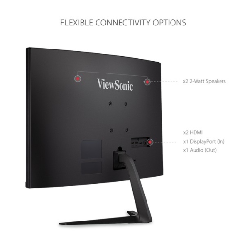 ViewSonic 27" WQHD 165Hz 5ms GTG Curved MVA LCD Adaptive Sync Gaming Monitor - Black