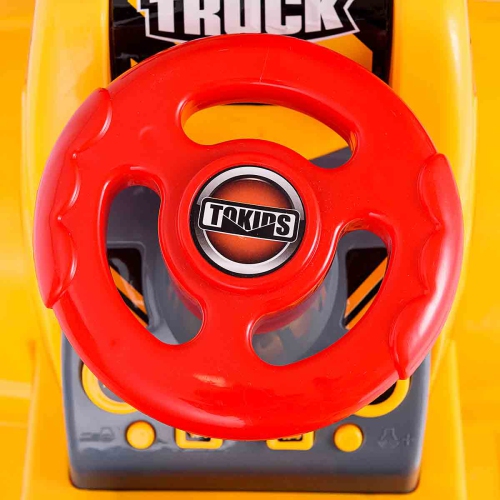 Topbuy Sand Digger Digging Scooper Truck Kids Toddler Ride On Excavator w/ Storage & Helmet