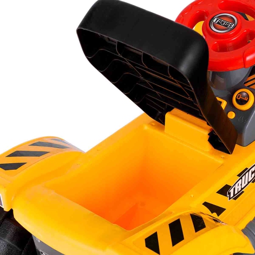 Topbuy Sand Digger Digging Scooper Truck Kids Toddler Ride On Excavator w/ Storage & Helmet