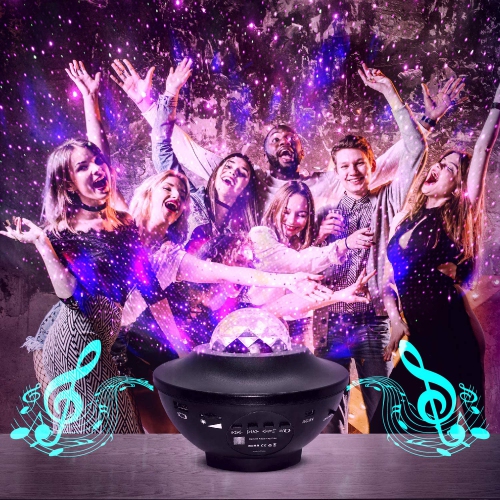 2 in 1 Star Projector & Night Light Ocean Wave Night Light Projector with Remote Control & Auto-Off Timer, Galaxy Projector with LED Nebula Cloud