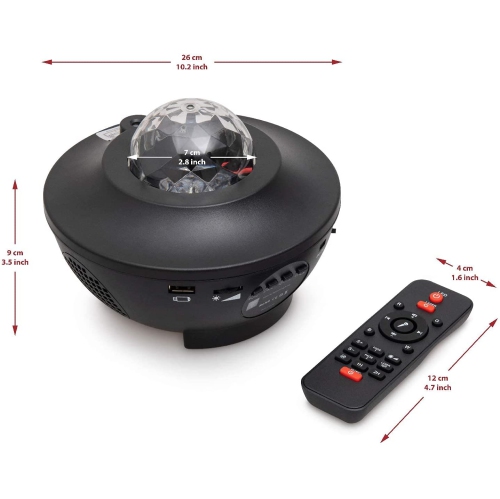 2 in 1 Star Projector & Night Light Ocean Wave Night Light Projector with Remote Control & Auto-Off Timer, Galaxy Projector with LED Nebula Cloud