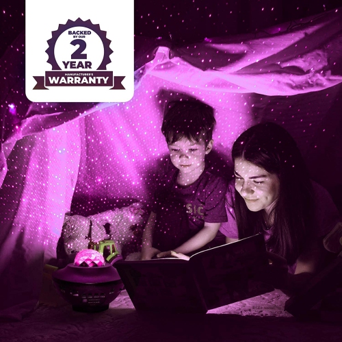 2 in 1 Star Projector & Night Light Ocean Wave Night Light Projector with Remote Control & Auto-Off Timer, Galaxy Projector with LED Nebula Cloud