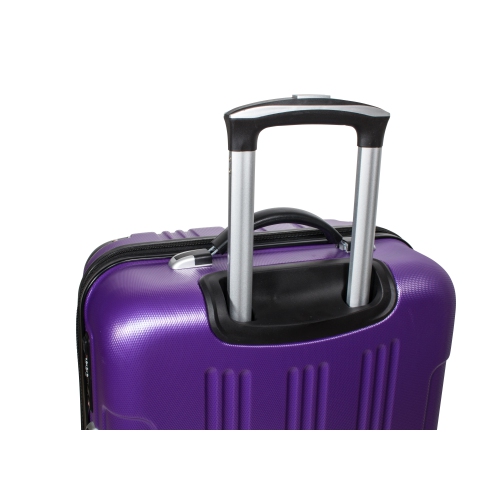 Archibolt Purple 3-Piece Hard Shell Rolling Suitcase Set, Luggage bag,Lightweight Large Luggage Suitcase Set With TSA Lock,Checked and Cabin Big Hard