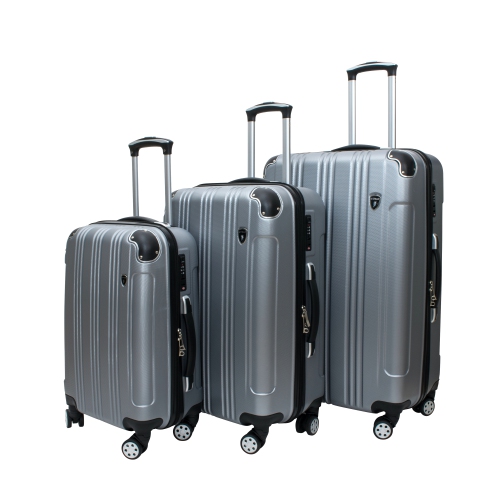 Archibolt Silver 3-Piece Hard Shell Rolling Suitcase Set, Luggage bag,  Lightweight Large Luggage Suitcase Set With TSA Lock,Checked and Cabin Big  Hard Suitcases With 360 4 Wheels | Best Buy Canada