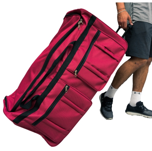 Archibolt Canada Red 36-inch Wheeled Rolling Duffle Bag Cargo Outdoor Hockey Bag 36", XL