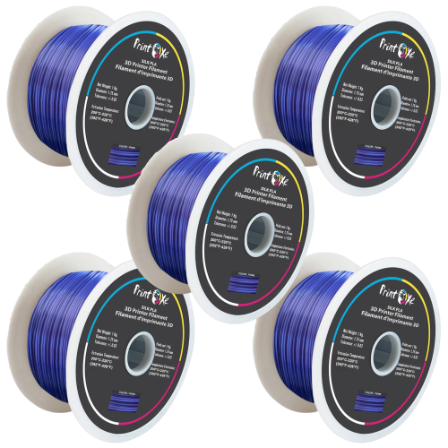 Violet / violet couleur 5 KG matériau net sur 5 bobines de 3D filament de SOIE PLA 5 paquets couleur cuivre 1,75 mm diamètre chaque poids