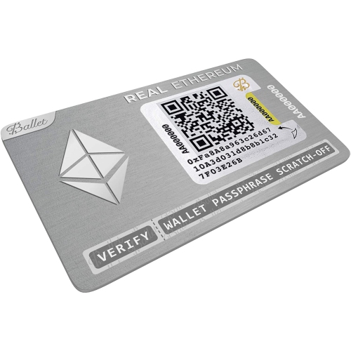 Ballet Real Ethereum – Portefeuille de crypto-monnaie physique avec prise en charge de plusieurs devises, le portefeuille de stockage hors ligne de