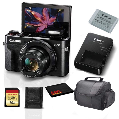 CANON  Powershot G7 X Mark Ii Digital Camera 1066C001 Bundle With 16GB Memory Card - International Model