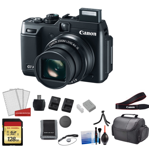 Canon PowerShot G1X Camera Kit with 2x 64GB Memory Cards- International Version Bundle