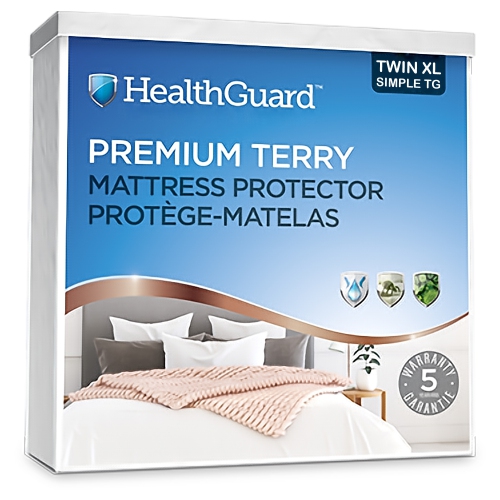 HEALTHGUARD  Premium Terry Waterproof Mattress Protector Twin Extra Long