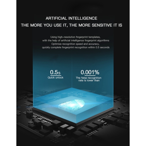 Fingerprint Bicycle Lock, Smart Cable Lock with Keyless Biometric