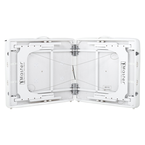 Master Massage 31" Extra Wide Montclair Pro Memory Foam Portable Massage Table Package with Reiki - Snow White