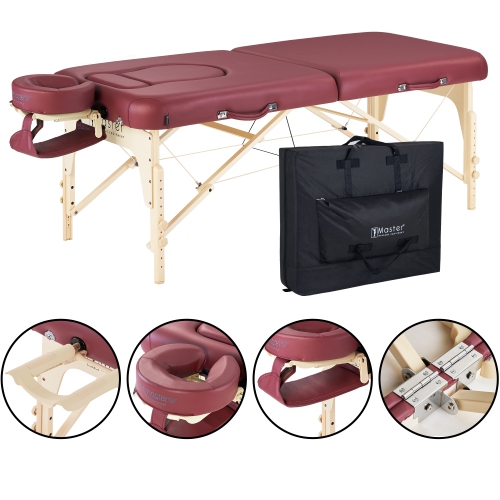 Table de massage de grossesse portative Eva 30'' de Master Massage pour clientes et personnes obèses, lit facial Spa Salon pour femmes enceintes -