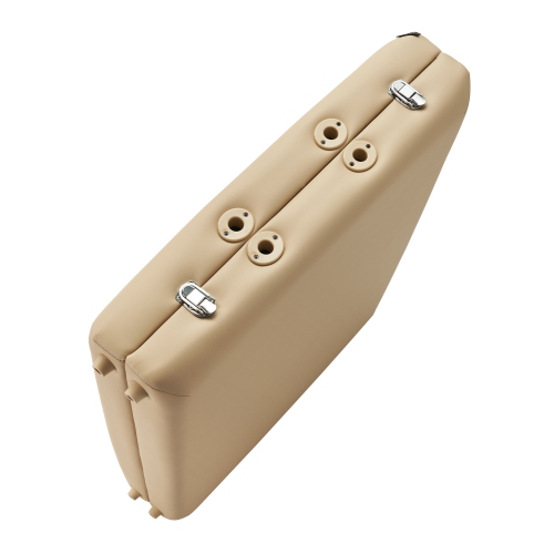 Master Massage 28" Argo Portable Massage Table in Cream with Walnut Legs- Spa Bed for Tabletop Exercise & Massage- Beauty Bed Tattoo Bed- Lash Table