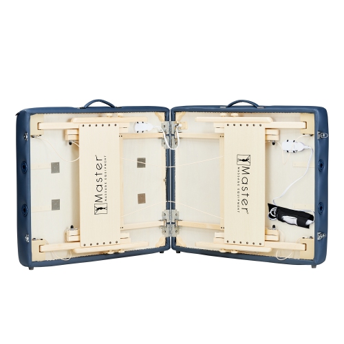 Master Massage Coronado Therma Top™ Portable Massage Table Heated with Warming Top and 3-Inch Foam Cushioning- Tattoo Bed, Lash Table- Royal Blue