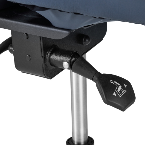 Tabouret de selle ergonomique Berkeley de Master Massage - Tabouret hydraulique pivotant à roulettes avec angle et hauteur ajustables - Aluminium