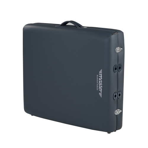 Master Massage Newport Portable Massage Table Package with Denser 2.5" Cushion, Walnut Stained Hardwood, Steel Support Cables, Pillows & Accessories,