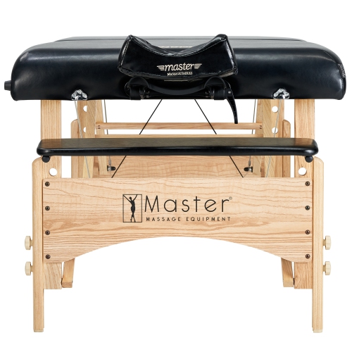 Master Massage Gibraltar 32" Width Olympic LX Portable Massage Table, Black- Extra Wide for Larger Clients- Tattoo Spa Salon Facial Beauty Bed, Lash