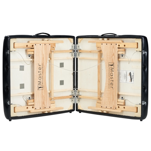 Master Massage Gibraltar 32" Width Olympic LX Portable Massage Table, Black- Extra Wide for Larger Clients- Tattoo Spa Salon Facial Beauty Bed, Lash