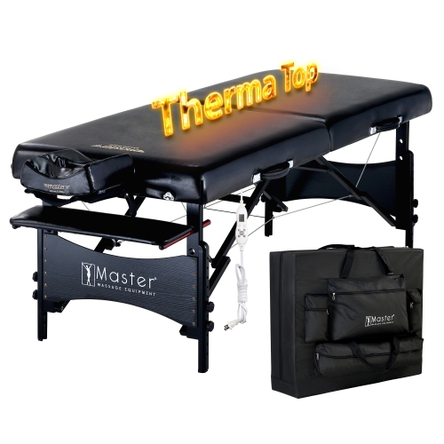 Table de massage portative Galaxy Therma Top de 30 po de Master Massage pour professionnel, lit de massage de voyage hauteur réglable, lit de
