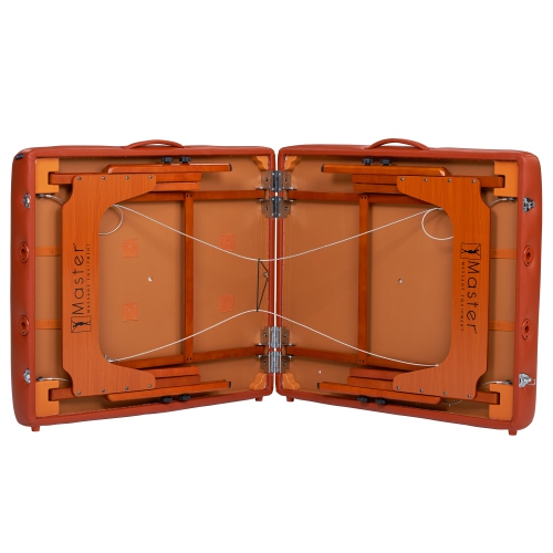 Master Massage 31" Santana Pro Portable Massage Table Package, Memory Foam Cushioning, Reiki Leg Panels, Mountain Red- Tattoo Table- Spa Bed- Folding