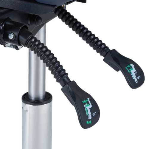 Tabouret ergonomique de style selle à dossier divisé Berkeley de Master Massage avec deux options d'inclinaison en bleu royal