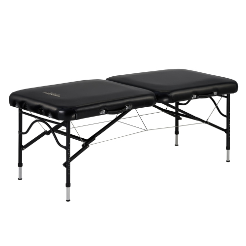Master Massage 30" StratoMaster LX Ultra-Light Weight Aluminum Portable Massage Table Package- Tattoo Bed- Lash Tables- Black