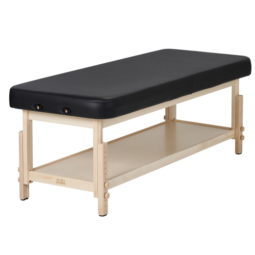 Table de massage stationnaire en bois de 30 po MT Harvey Comfort de Master Massage, noir, thérapie à hauteur réglable Clinique Salon Beauté Lit