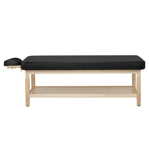 Table de massage stationnaire en bois de 30 po MT Harvey Comfort de Master Massage, noir, thérapie à hauteur réglable Clinique Salon Beauté Lit