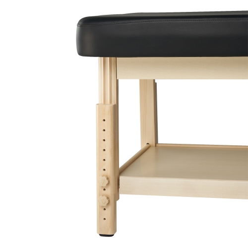 Table de massage stationnaire en bois de 30 po MT Harvey Comfort de Master Massage, noir, thérapie à hauteur réglable Clinique Salon Beauté Lit