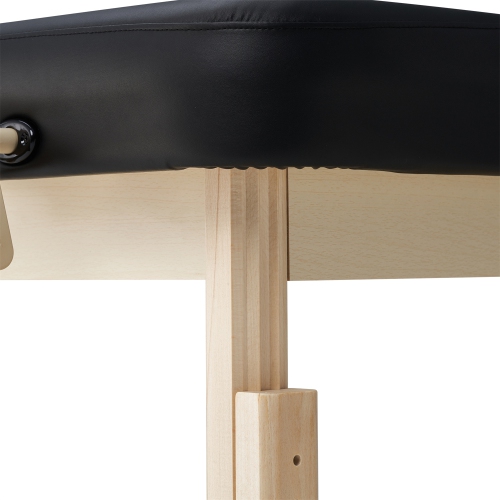 Table de massage stationnaire en bois de 30 po MT Harvey Comfort de Master Massage, noir, thérapie à hauteur réglable Clinique Salon Beauté Lit