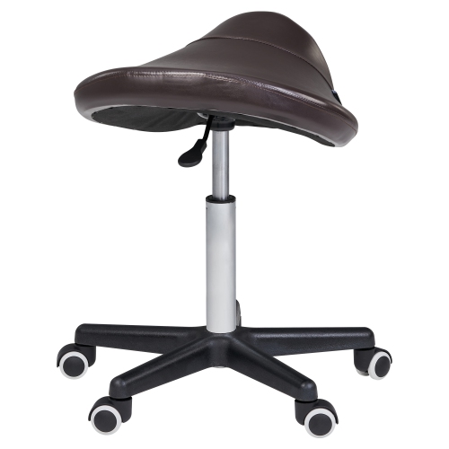 Master Massage Ergonomic Swivel Saddle Rolling Hydraulic Stool for Clinic, spas, Salons, debtists, classrooms, Home, Office -Coffee