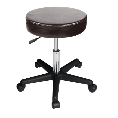 Master Massage Versatile Height Adjustable Rolling Swivel Hydraulic Stool for Salon,Beauty, Home and Office - Coffee