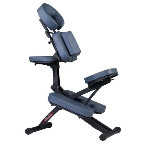 Master Massage Rio Lightweight Aluminum Folding Massage Chair - Portable, Adjustable, Royal Blue