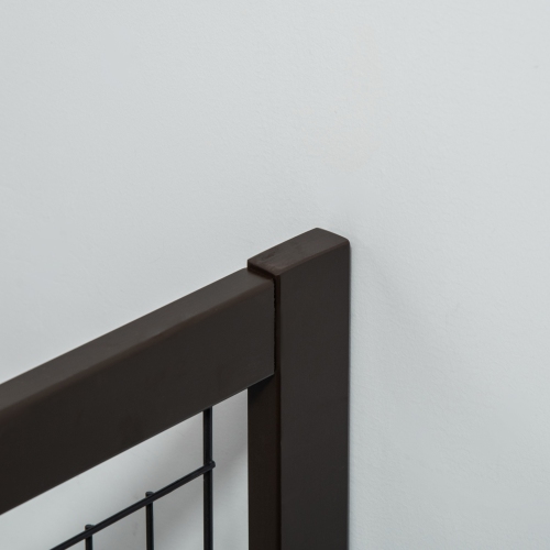 PawHut Wooden Dog Gate Foldable Pet Fence for Small & Medium Dogs 4 Panel with Support Feet Freestanding Safety Barrier for House Doorway Stairs